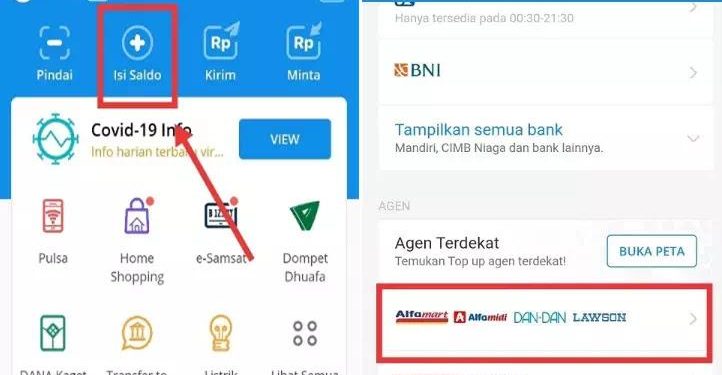 Cara Top Up DANA Melalui ATM