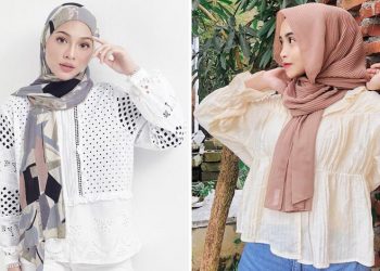 7 Inspirasi OOTD Jilbab Pashmina Plisket